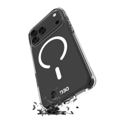 PURO Etui pokrowiec na iPhone 17 Pro Max TPU PC Impact Clear D3O MagSafe