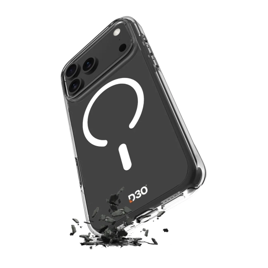 PURO Etui pokrowiec na iPhone 17 Pro Max TPU PC Impact Clear D3O MagSafe