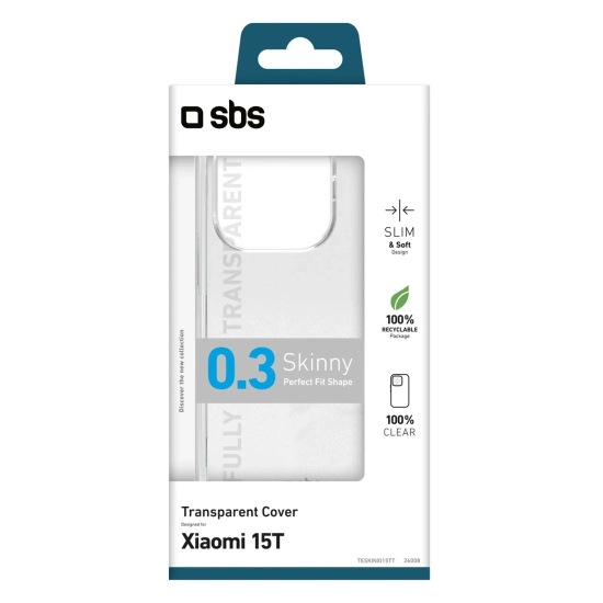 SBS Etui pokrowiec na Xiaomi 15T Skinny Cover - przezroczysty