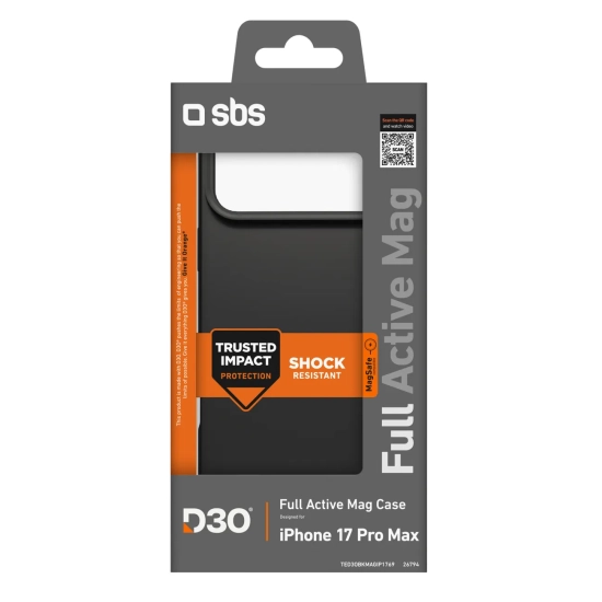 SBS Etui case na iPhone 17 Pro Max z technologią D3O Full Active Mag