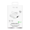 Powerbank Puro 10000 mAh 20 W USB-C z LCD biały