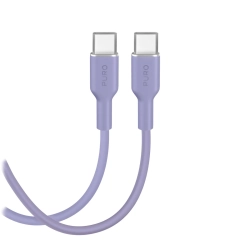 PURO Kabel przewód elastyczny USB-C 60W 1.5m ICON - fioletowy