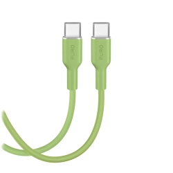 PURO Kabel przewód elastyczny USB-C 60W 1.5m ICON - zielony