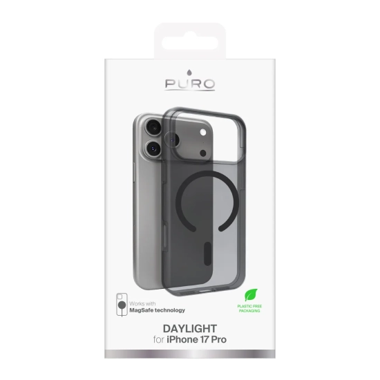 PURO Etui silikonowe na iPhone 17 Pro Magsafe Daylight - półprzezroczyste