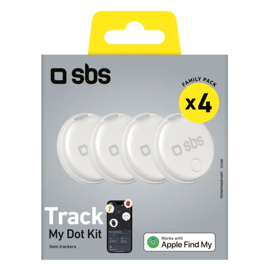 Lokalizator SBS Track My Circle Apple Find My biały 4 szt.