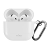 PURO Silikonowy pokrowiec etui na słuchawki Airpods 4 - białe