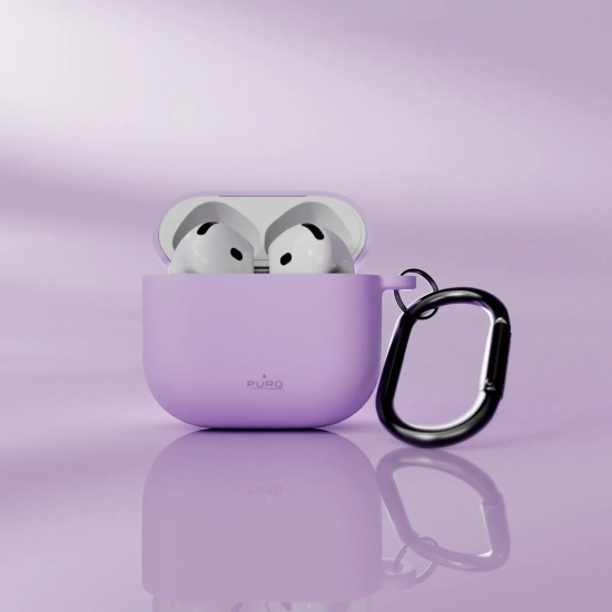 PURO Etui pokrowiec na słuchawki AirPods 4 Icon - fioletowy