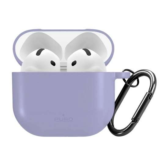 PURO Etui pokrowiec na słuchawki AirPods 4 Icon - fioletowy