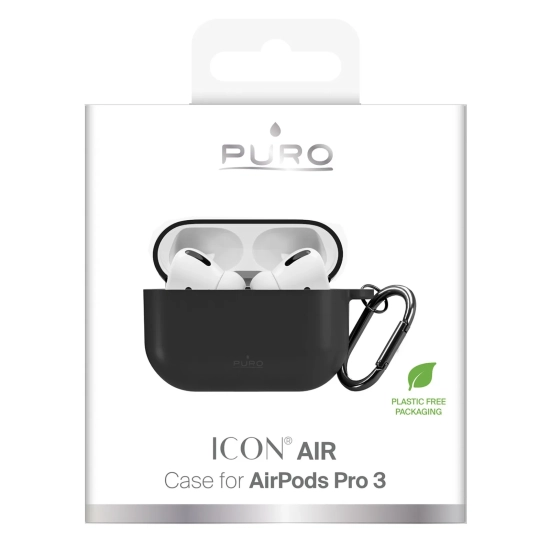 PURO Etui pokrowiec na słuchawki AirPods Pro 3 Icon - czarny