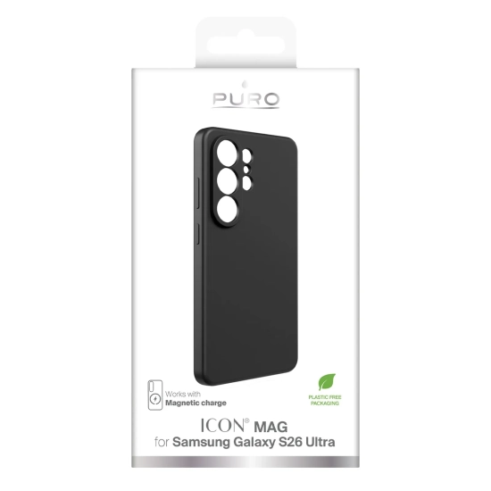 PURO Etui silikonowe na Samsung Galaxy S26 Ultra ICON MAG MagSafe - czarne