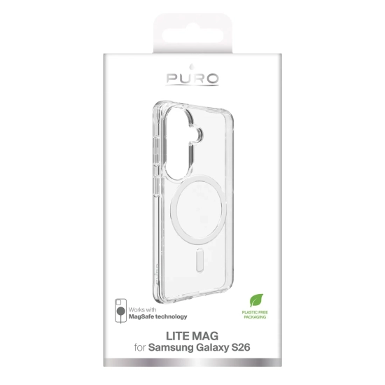 PURO Etui case na Samsung Galaxy S26 LITE MAG MagSafe - przezroczyste