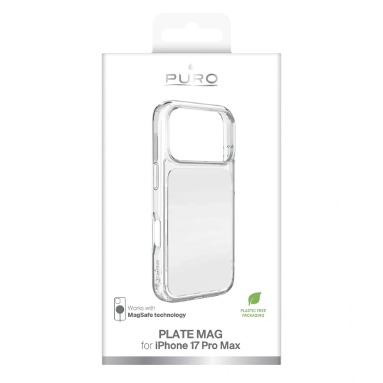 PURO Etui pokrowiec na iPhone 17 Pro Max Plate Mag MagSafe - biały