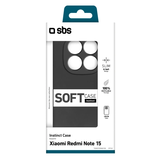 SBS Etui pokrowiec na Xiaomi Redmi Note 15 Instinct - czarny