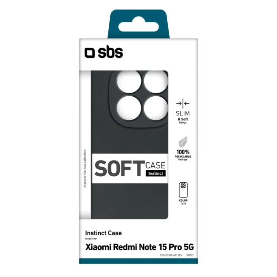 SBS Etui pokrowiec na Xiaomi Redmi Note 15 Pro Instinct - czarny
