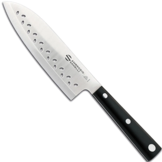 Ambrogio Sanelli Nóż szefa kuchni Santoku ze szlifem kulowym dł. 160 mm