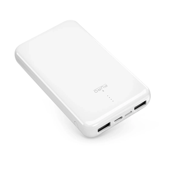 PURO Powerbank 10000mAh USB-A USB-C 12W - biały