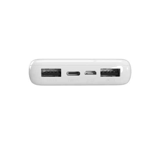 PURO Powerbank 10000mAh USB-A USB-C 12W - biały