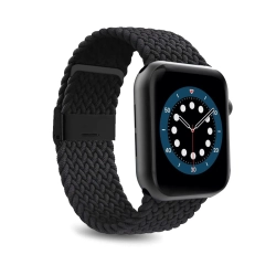 PURO Pasek nylonowy do Apple Watch 42 44 45 49 mm Loop - czarny