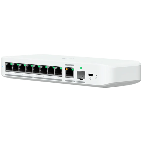 UBIQUITI UniFi Switch Flex, 8 port, (8) 2.5 GbE, (1) 10 GbE PoE+ SFP+ port