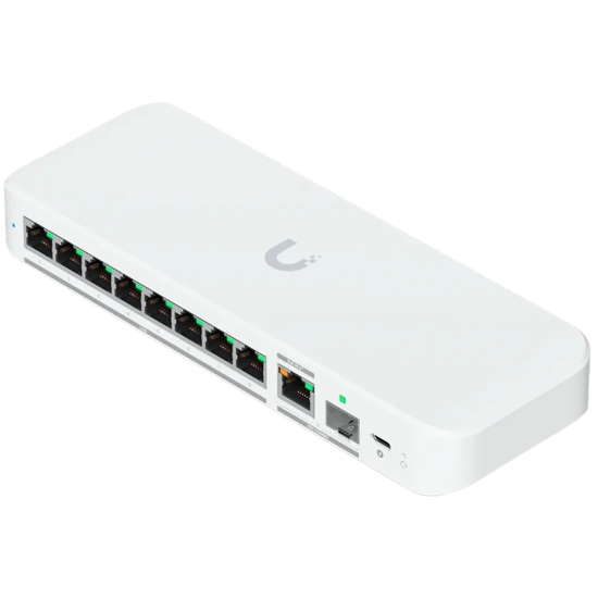 UBIQUITI UniFi Switch Flex, 8 port, (8) 2.5 GbE, (1) 10 GbE PoE+ SFP+ port