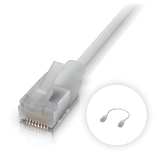 Patchcord Ubiquiti Premium Cat6A RJ45 0,15 m biały