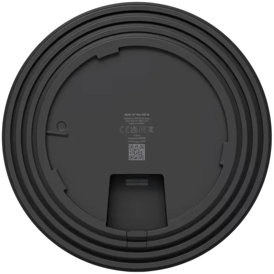 Czarny punkt dostępowy Ubiquiti UniFi U7 Pro XG, Wi-Fi 7, uplink 10 GbE