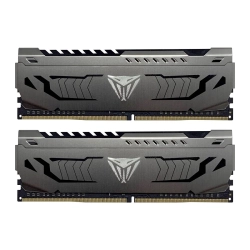 Zestaw dwóch modułów pamięci Patriot Viper Steel PVS416G360C7K, łącznie 16 GB DDR4-3600. Zestaw dwóch modułów pamięci Patriot Viper Steel PVS416G360C7K, łącznie 16 GB DDR4-3600.