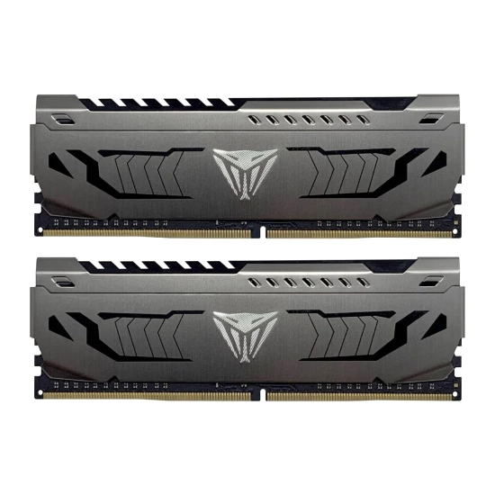 Zestaw dwóch modułów pamięci Patriot Viper Steel PVS416G360C7K, łącznie 16 GB DDR4-3600.