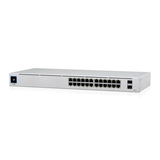 UBIQUITI UniFi Switch USW-24-PoE, 24 port Layer 2; (16) GbE PoE+, (8) GbE