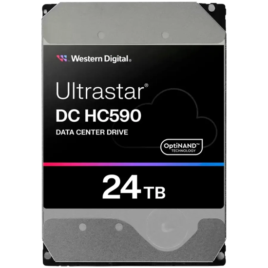 Wewnętrzny dysk HDD Western Digital Ultrastar DC HC590 24 TB, model WUH722624AL5204, format 3,5".