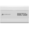CORSAIR RM750e White, 750 Watt, Cybenetics Gold Certified, Fully Modular