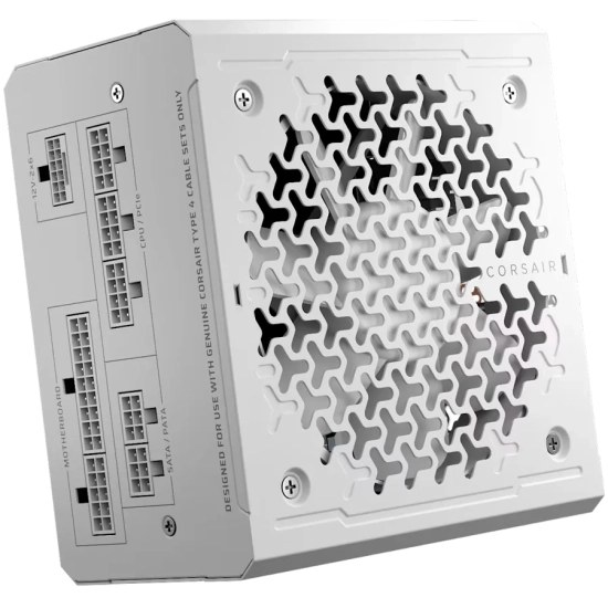CORSAIR RM1000e White, 1000 Watt, Cybenetics Gold Certified, Fully Modular