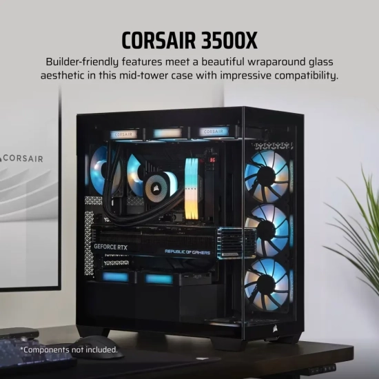 Obudowa komputerowa Corsair 3500X LX-R RGB iCUE LINK Midi Tower czarny