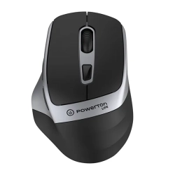 Mysz komputerowa Powerton LIFE FLIXO bezprzewodowa, czarno-srebrna WPM10SL