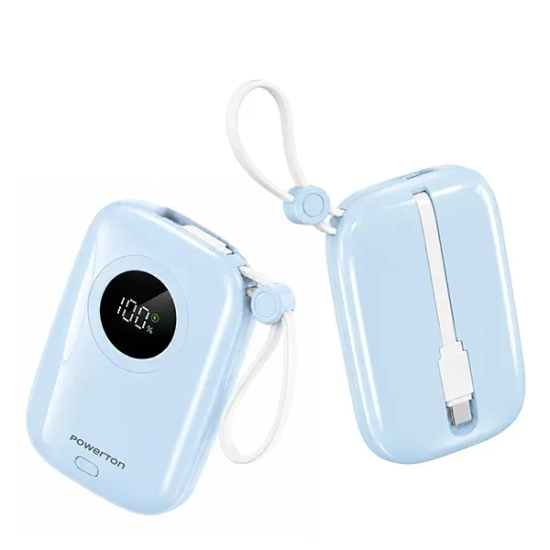 Powerbank Powerton PASTEL WPAN33-3 10000 mAh 22,5 W niebieski