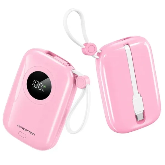 Powerbank Powerton PASTEL WPAN36-6 10000 mAh 22,5 W różowy