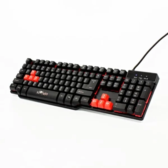 Klawiatura Red Fighter K1 przewodowa (USB) US, czarna