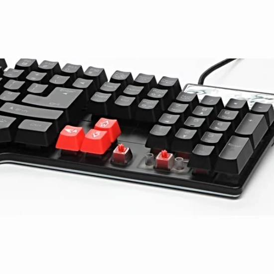 Klawiatura Red Fighter K1 przewodowa (USB) US, czarna