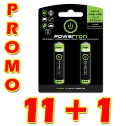 Akumulatorki Powerton Energy Recharge Plus AAA 900 mAh 12 × 2 szt. WPABPR12