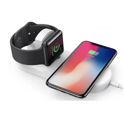 Ładowarka bezprzewodowa All New N12 2w1 Qi 10W biała