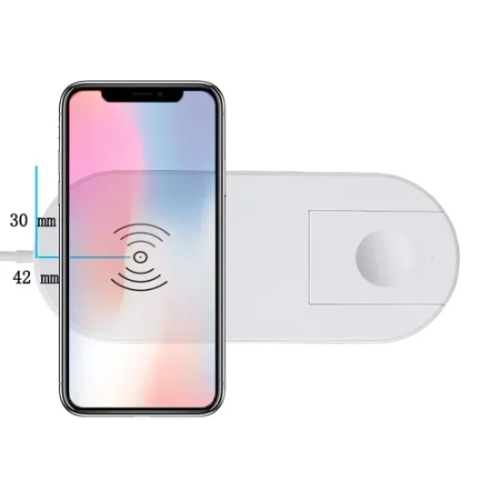 Ładowarka bezprzewodowa All New N12 2w1 Qi 10W biała