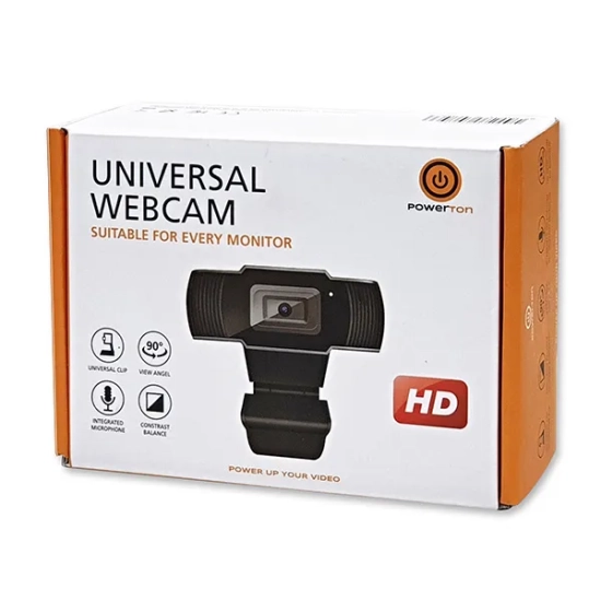 Kamera internetowa Powerton LIFE VIXA kamera HD, czarna PWCAM1