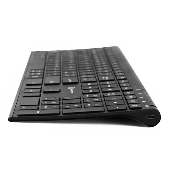 Klawiatura Powerton LIFE ULTRASLIM bezprzewodowa CZ/SK, czarna