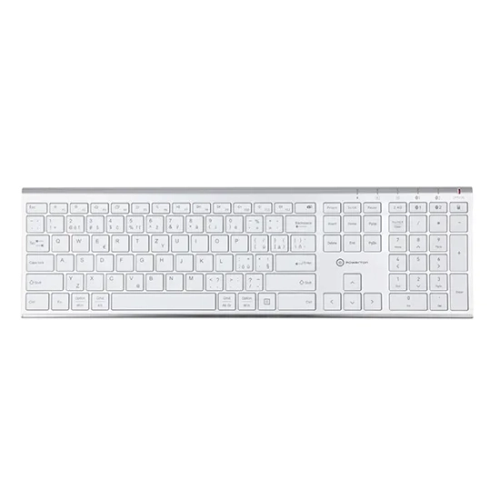 Klawiatura Powerton LIFE ULTRASLIM bezprzewodowa CZ/SK, srebrna