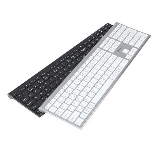 Klawiatura Powerton LIFE ULTRASLIM bezprzewodowa CZ/SK, srebrna