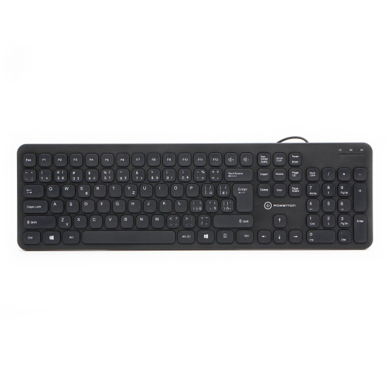 Klawiatura Powerton LIFE SLIM przewodowa (USB) CZ/SK, czarna WPK102B CZ/SK