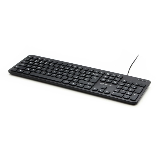 Klawiatura Powerton LIFE SLIM przewodowa (USB) CZ/SK, czarna WPK102B CZ/SK