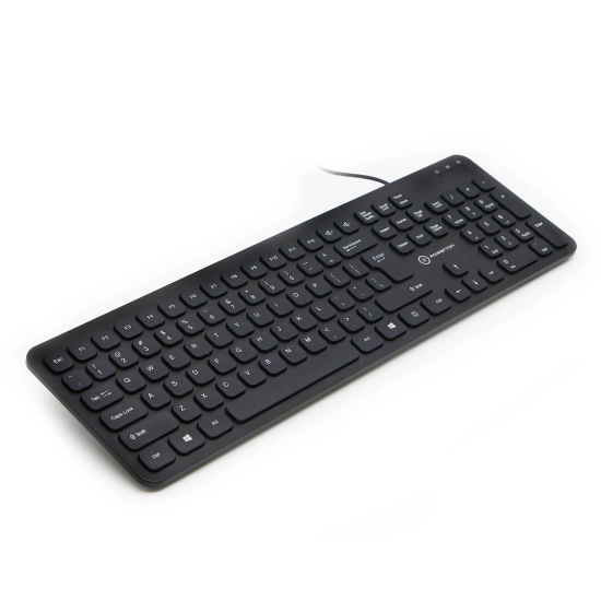 Klawiatura Powerton LIFE SLIM przewodowa (USB) US, czarna WPK102B US