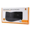 Klawiatura Powerton ERGO LANA ergonomiczna przewodowa (USB) CZ/SK, czarna