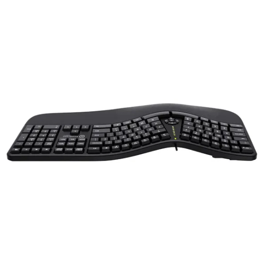 Klawiatura Powerton ERGO LANA ergonomiczna przewodowa (USB) CZ/SK, czarna